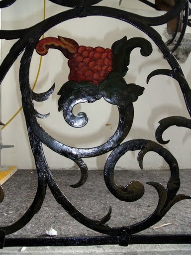 Detail barokního zábradlí